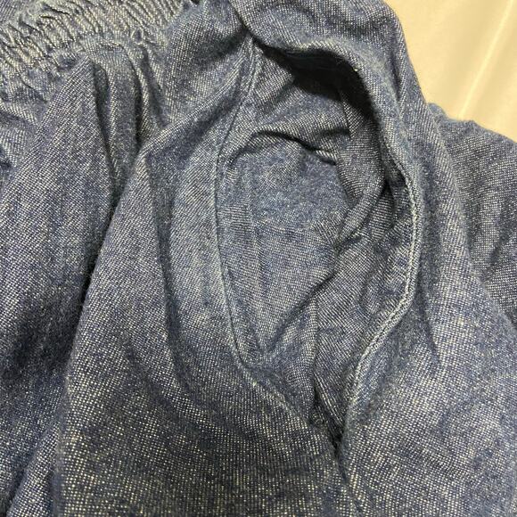 Patricia Wolf Skirt Denim Blue Jean Swing S Vintage Made in USA  Women's Tiered - Picture 8 of 12